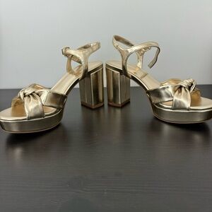 J.Crew Bow platform heeled sandals